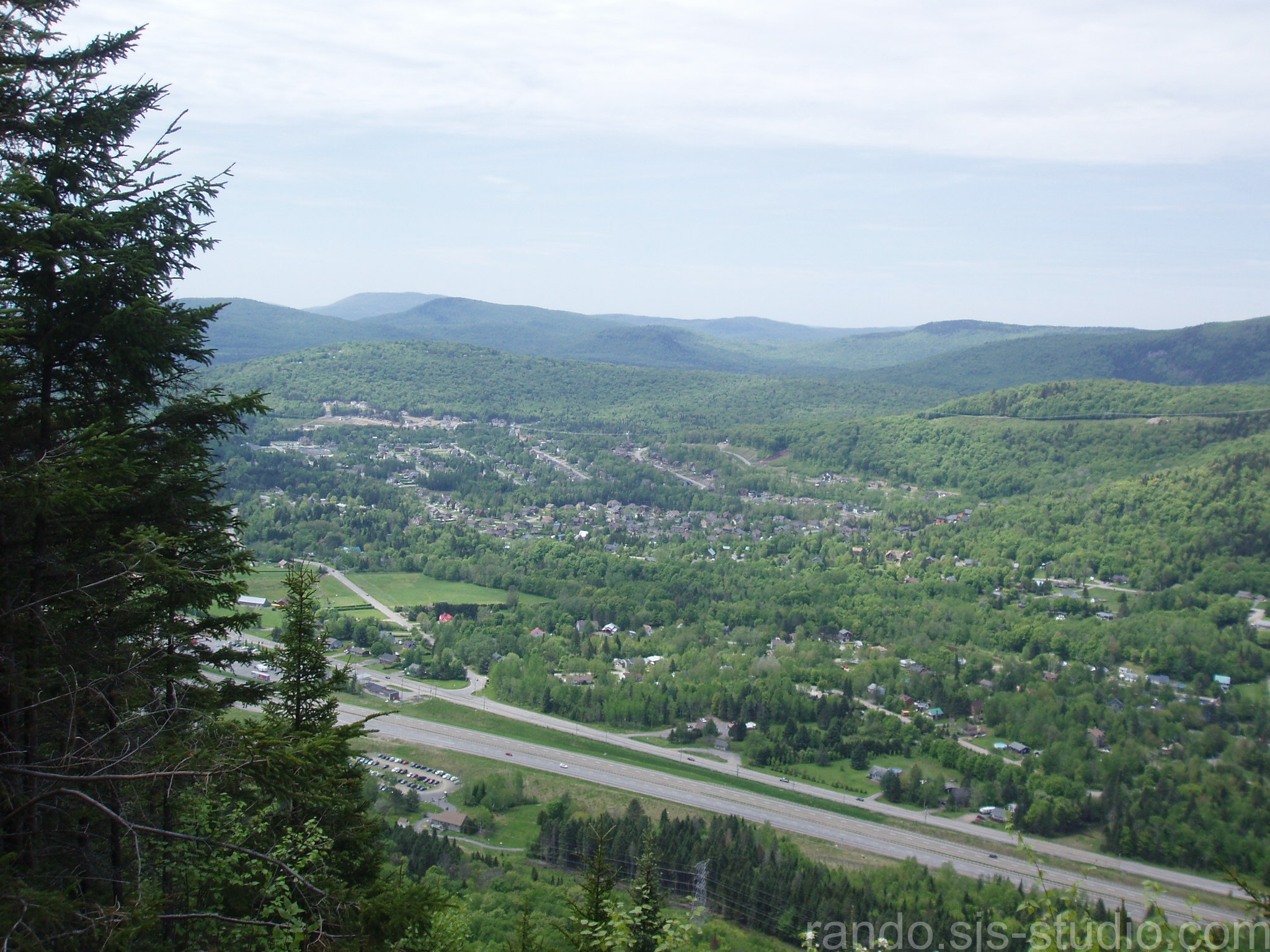 Vue vers la ville de Stoneham